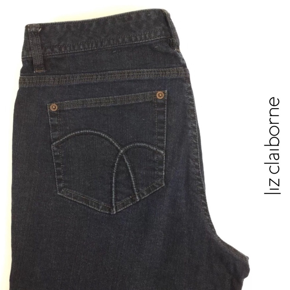Liz Claiborne Womens Slim Straight Leg Jeans 12R